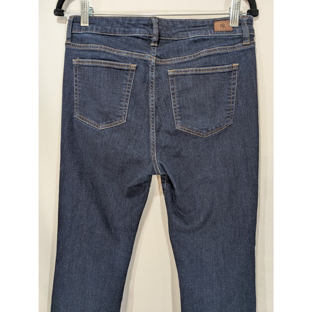 Lauren Ralph Lauren Premier Straight Jeans Dark Wash Mid Rise Size 8
